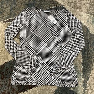 NY&C Houndstooth Blouse